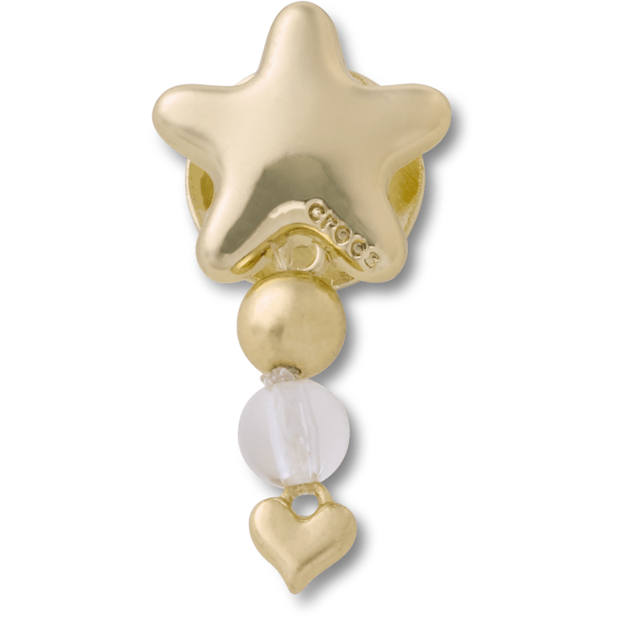 Women / Men Crocs - Gold Star with Heart Dangle Jibbitz™ charms