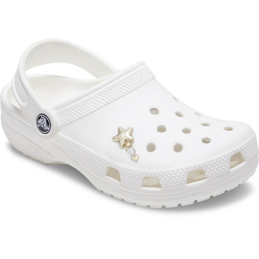 Women / Men Crocs - Gold Star with Heart Dangle Jibbitz™ charms