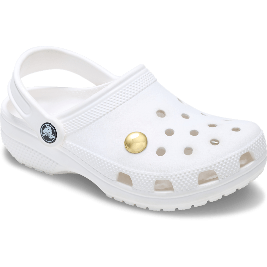Women / Men Crocs - Large Gold Circle Stud Jibbitz™ charms