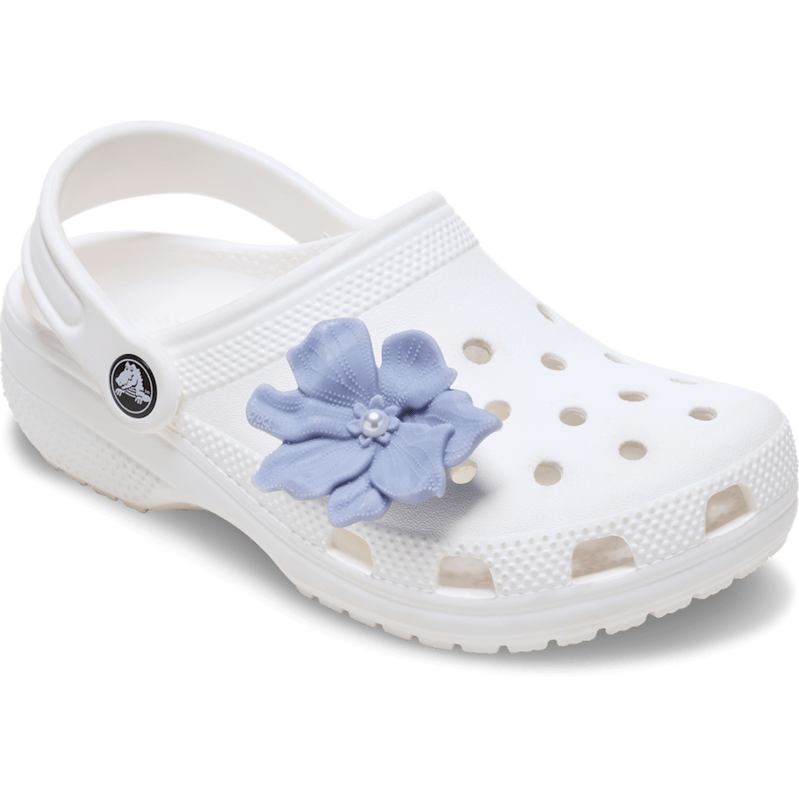 Women / Men Crocs - Periwinkle Flower with Pearl Jibbitz™ charms