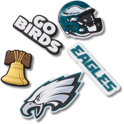 Women / Men Crocs - NFL Philadelphia Eagles 5 Pack Jibbitz Shoe Charm