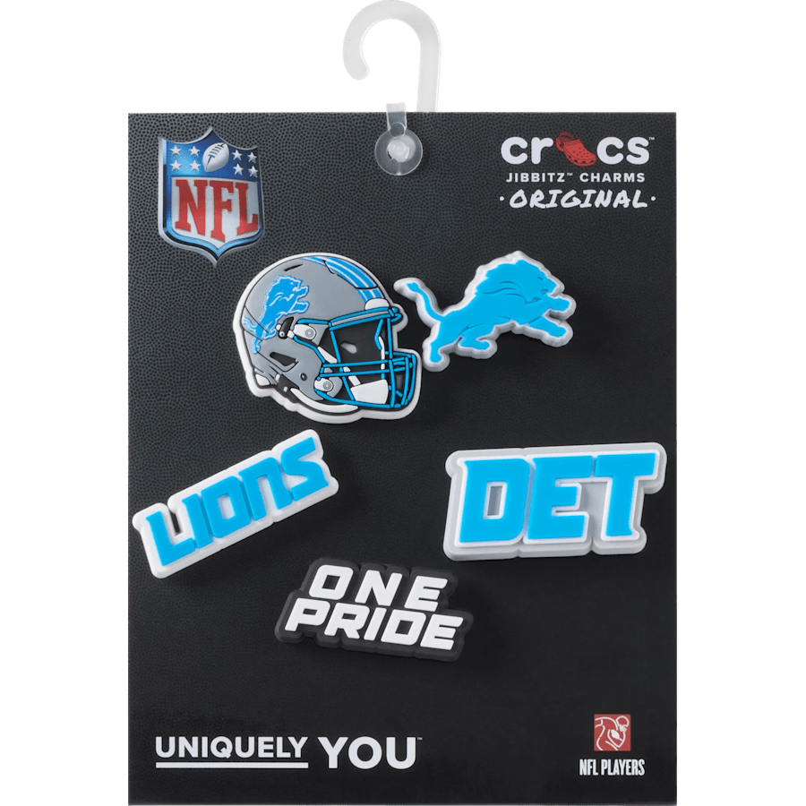 Women / Men Crocs - NFL Detroit Lions 5 Pack Jibbitz Shoe Charm
