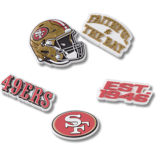 Women / Men Crocs - NFL San Francisco 49ers 5 Pack Jibbitz Shoe Charm