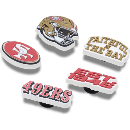 Women / Men Crocs - NFL San Francisco 49ers 5 Pack Jibbitz Shoe Charm