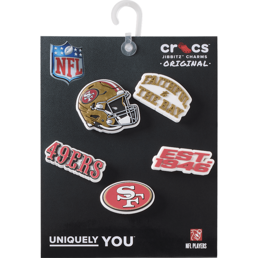 Women / Men Crocs - NFL San Francisco 49ers 5 Pack Jibbitz Shoe Charm