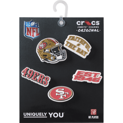 Women / Men Crocs - NFL San Francisco 49ers 5 Pack Jibbitz Shoe Charm
