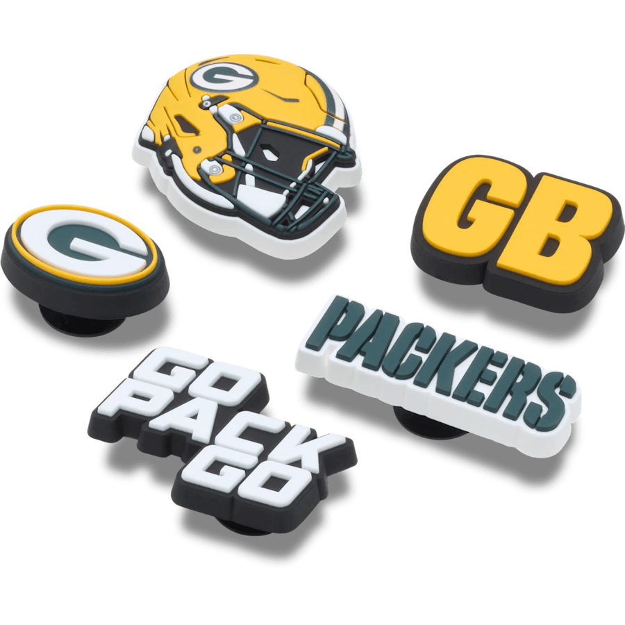 Women / Men Crocs - NFL Green Bay Packers 5 Pack Jibbitz Shoe Charm