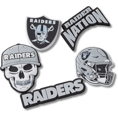 Women / Men Crocs - NFL Las Vegas Raiders 5 Pack Jibbitz Shoe Charm