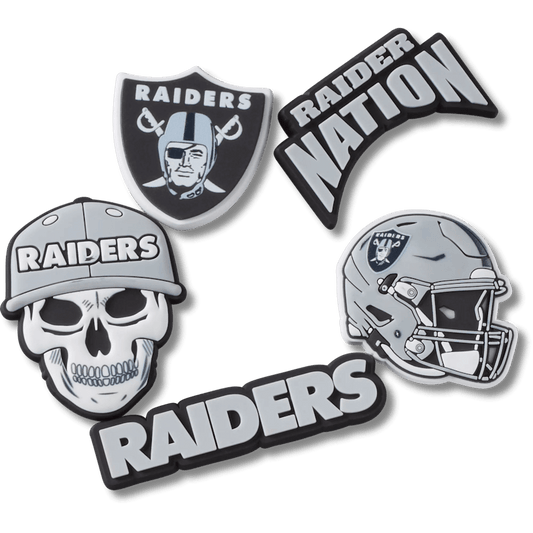 Women / Men Crocs - NFL Las Vegas Raiders 5 Pack Jibbitz Shoe Charm