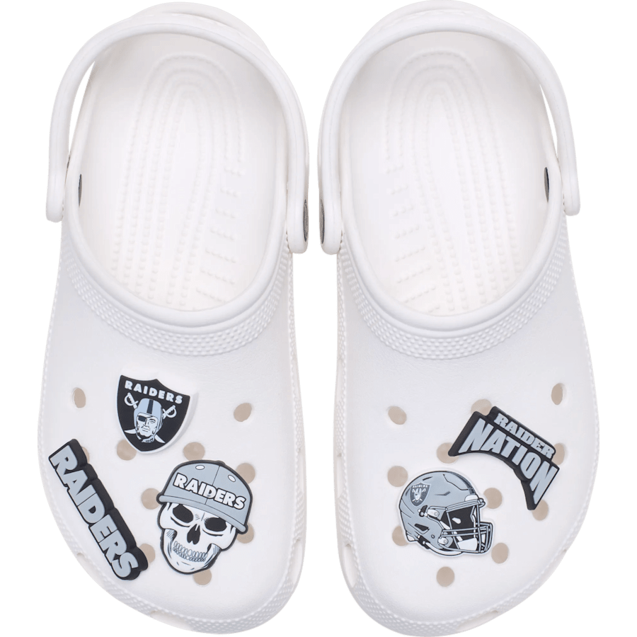 Women / Men Crocs - NFL Las Vegas Raiders 5 Pack Jibbitz Shoe Charm
