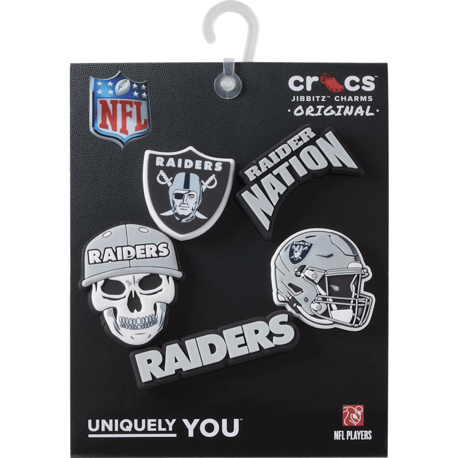 Women / Men Crocs - NFL Las Vegas Raiders 5 Pack Jibbitz Shoe Charm