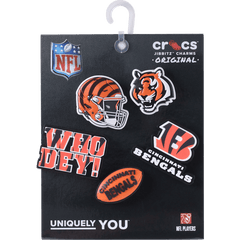 Crocs NFL Cincinnati Bengals 5 Pack Jibbitz Shoe Charm Women|Men|Jibbitz™ Charms