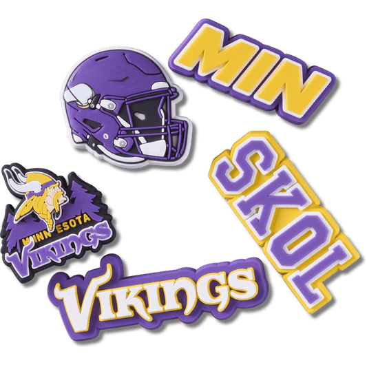 Women / Men Crocs - NFL Minnesota Vikings 5 Pack Jibbitz Shoe Charm