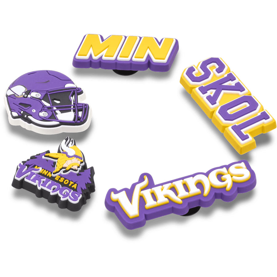 Women / Men Crocs - NFL Minnesota Vikings 5 Pack Jibbitz Shoe Charm