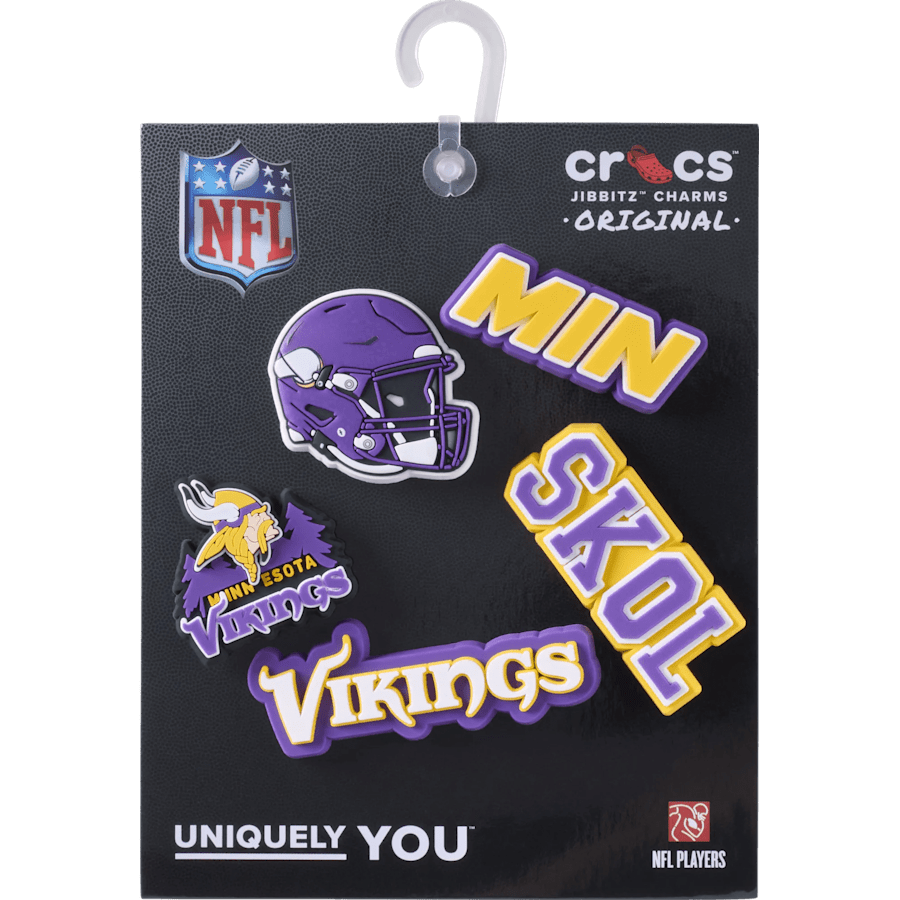 Women / Men Crocs - NFL Minnesota Vikings 5 Pack Jibbitz Shoe Charm