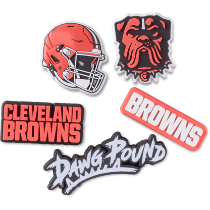 Women / Men Crocs - NFL Cleveland Browns 5 Pack Jibbitz Shoe Charm