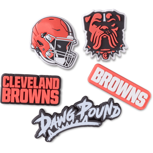 Women / Men Crocs - NFL Cleveland Browns 5 Pack Jibbitz Shoe Charm