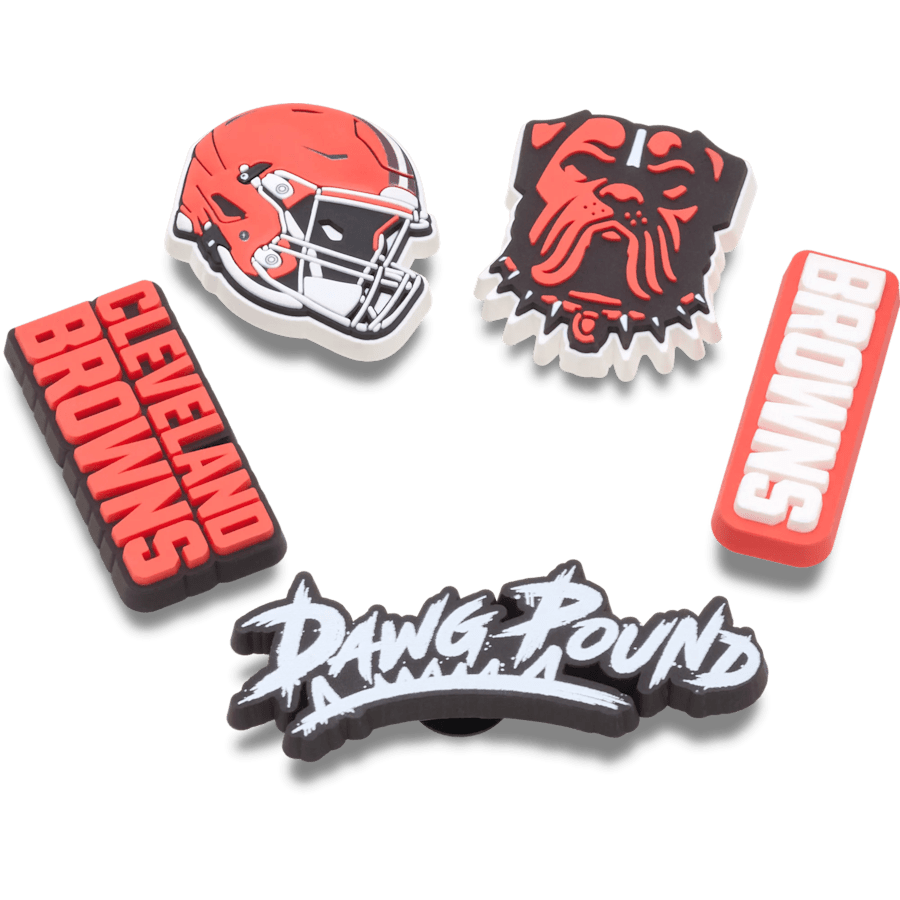 Women / Men Crocs - NFL Cleveland Browns 5 Pack Jibbitz Shoe Charm