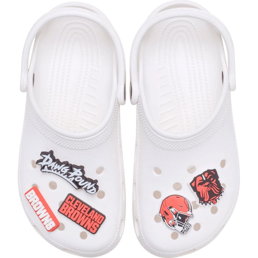 Women / Men Crocs - NFL Cleveland Browns 5 Pack Jibbitz Shoe Charm