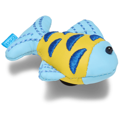 Women / Men Crocs - Blue and Gold Sparkle Fish Jibbitz™ charms