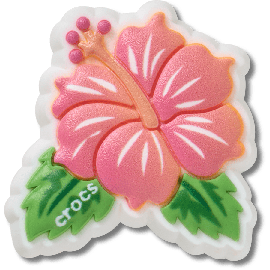 Women / Men Crocs - Blue Tropical Hibiscus Jibbitz™ charms