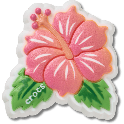Women / Men Crocs - Blue Tropical Hibiscus Jibbitz™ charms