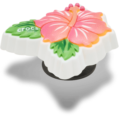 Women / Men Crocs - Blue Tropical Hibiscus Jibbitz™ charms