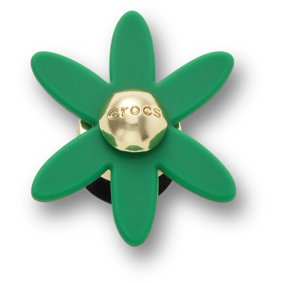 Women / Men Crocs - Retro Green Spinner Flower Jibbitz™ charms