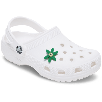 Women / Men Crocs - Retro Green Spinner Flower Jibbitz™ charms