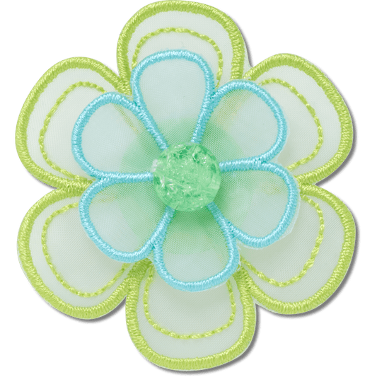 Women / Men Crocs - Green Mesh Flower Jibbitz™ charms