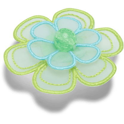 Women / Men Crocs - Green Mesh Flower Jibbitz™ charms