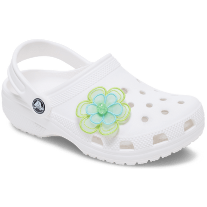 Women / Men Crocs - Green Mesh Flower Jibbitz™ charms