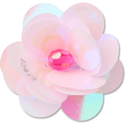 Women / Men Crocs - Sequin Pink Flower Jibbitz™ charms