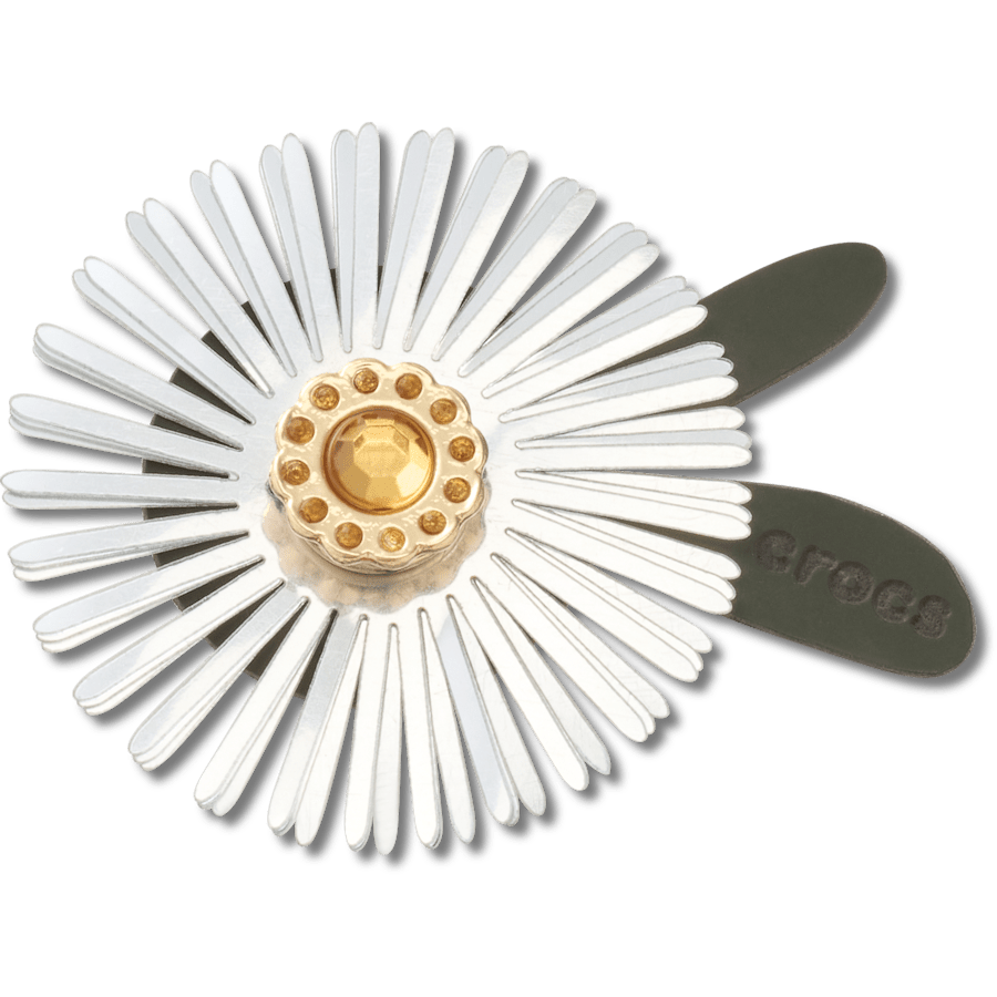 Women / Men Crocs - Silver Sequin Flower Jibbitz™ charms