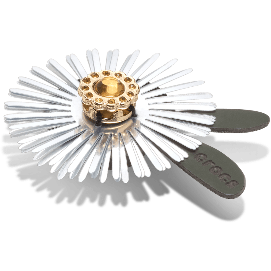 Women / Men Crocs - Silver Sequin Flower Jibbitz™ charms