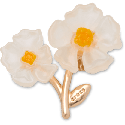 Women / Men Crocs - White Floral Blossom Jibbitz™ charms