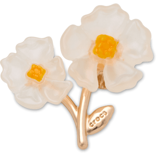 Women / Men Crocs - White Floral Blossom Jibbitz™ charms