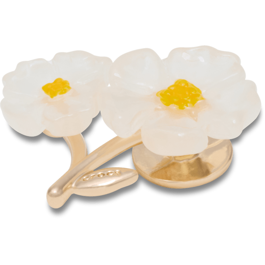 Women / Men Crocs - White Floral Blossom Jibbitz™ charms
