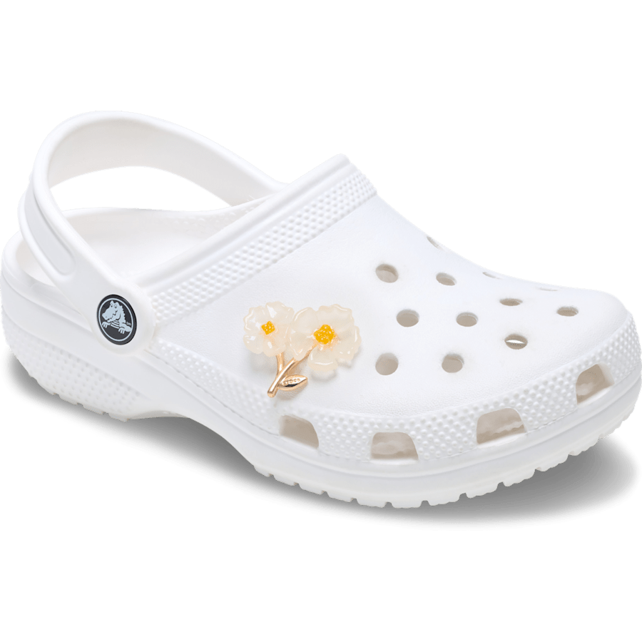 Women / Men Crocs - White Floral Blossom Jibbitz™ charms
