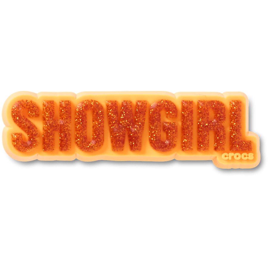 Women / Men Crocs - Orange Glitter Sign Jibbitz™ charms