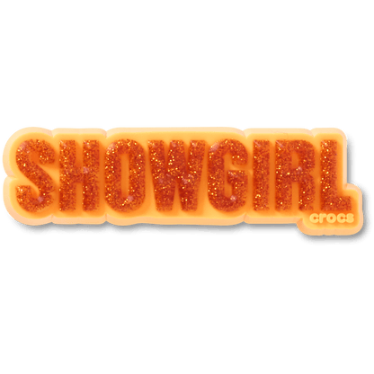 Women / Men Crocs - Orange Glitter Sign Jibbitz™ charms