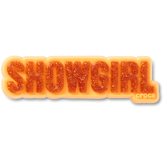 Women / Men Crocs - Orange Glitter Sign Jibbitz™ charms