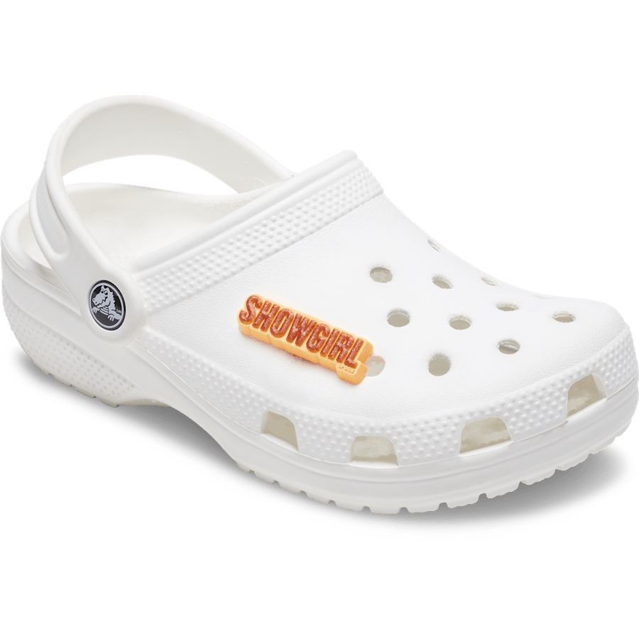 Women / Men Crocs - Orange Glitter Sign Jibbitz™ charms