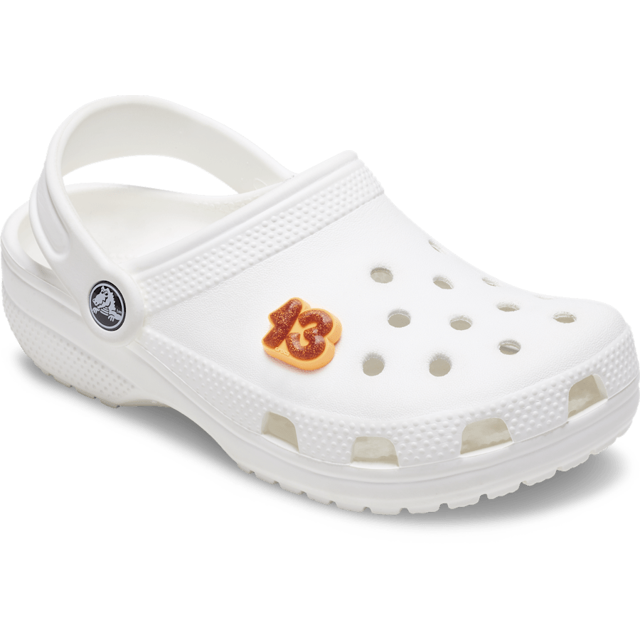 Women / Men Crocs - Orange Sparkly Number 13 Jibbitz™ charms