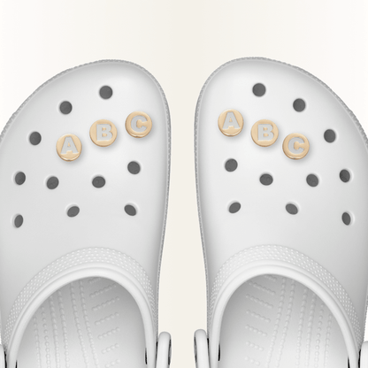 Women / Men Crocs - Gold Letter A-Z Jibbitz Shoe Charm