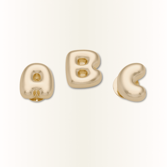 Women / Men Crocs - Gold Bubble Letter A-Z Jibbitz™ charms
