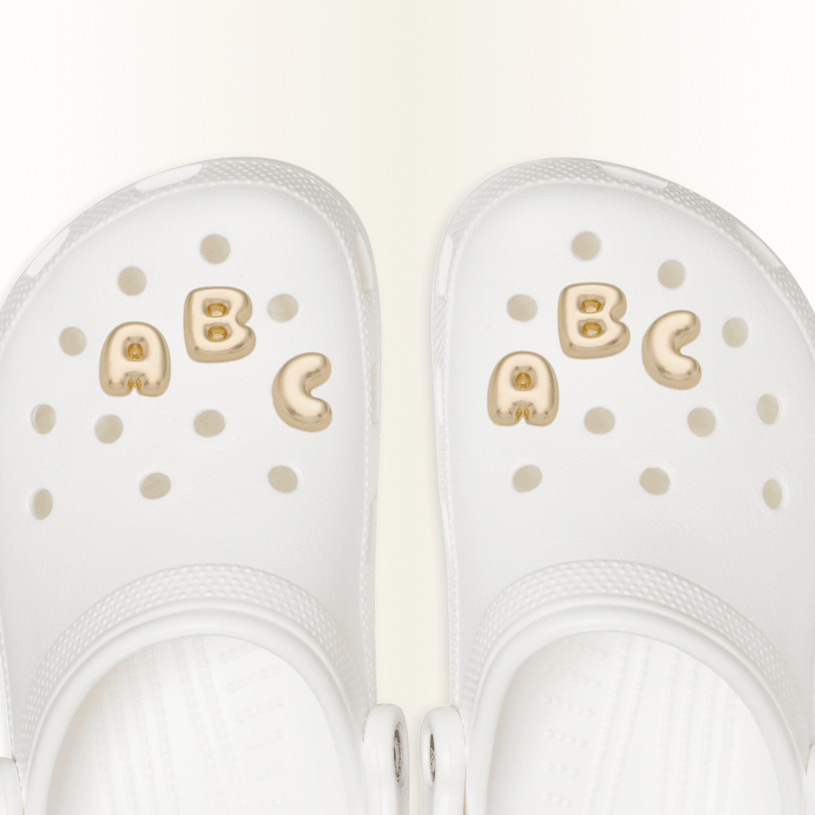 Women / Men Crocs - Gold Bubble Letter A-Z Jibbitz™ charms