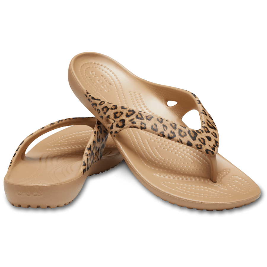 Women Crocs - Women's Kadee II Leopard Flip