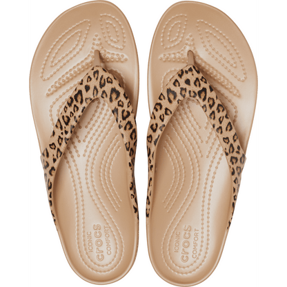 Women Crocs - Women's Kadee II Leopard Flip