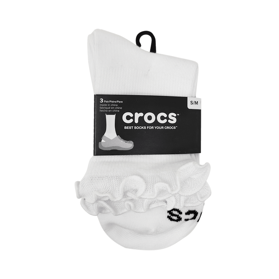 Women / Kids Crocs - CrocsSocks Ruffle Ankle 3 PK